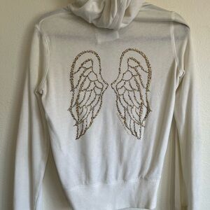 Victoria's Secret Sepermodel Essentials White Zip-Up Hoodie